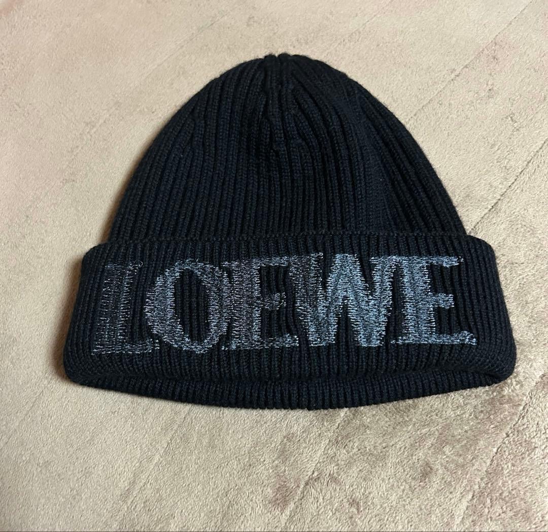 【新品未使用】LOEWE ロエベ　ニット帽　帽子　ビーニー　リブ編み