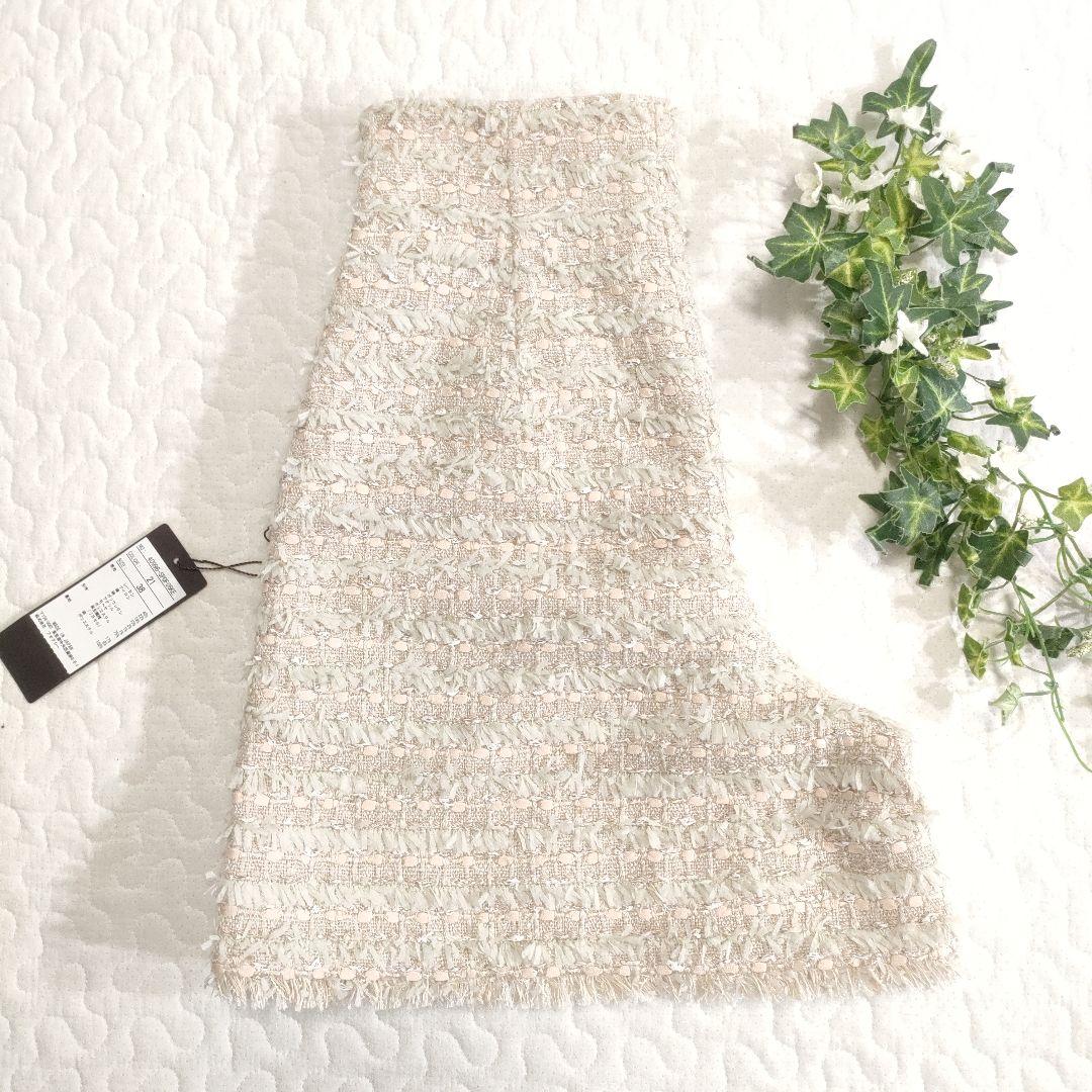 新品✨FOXEY　ミックスツイードショートパンツ　ピンクベージュ　38