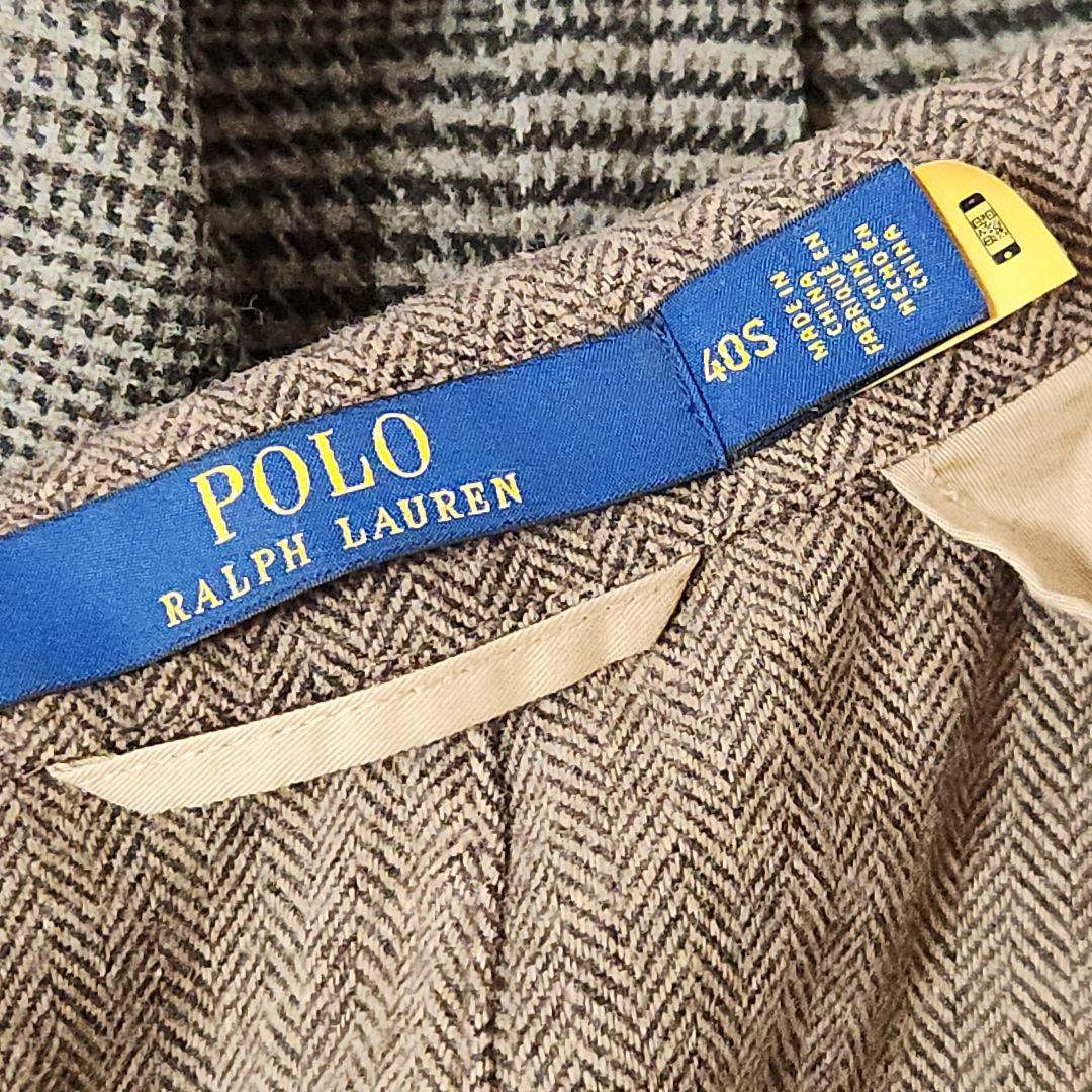 ポロ ラルフローレン ジャケット ヘリンボーン ブラウン 40S