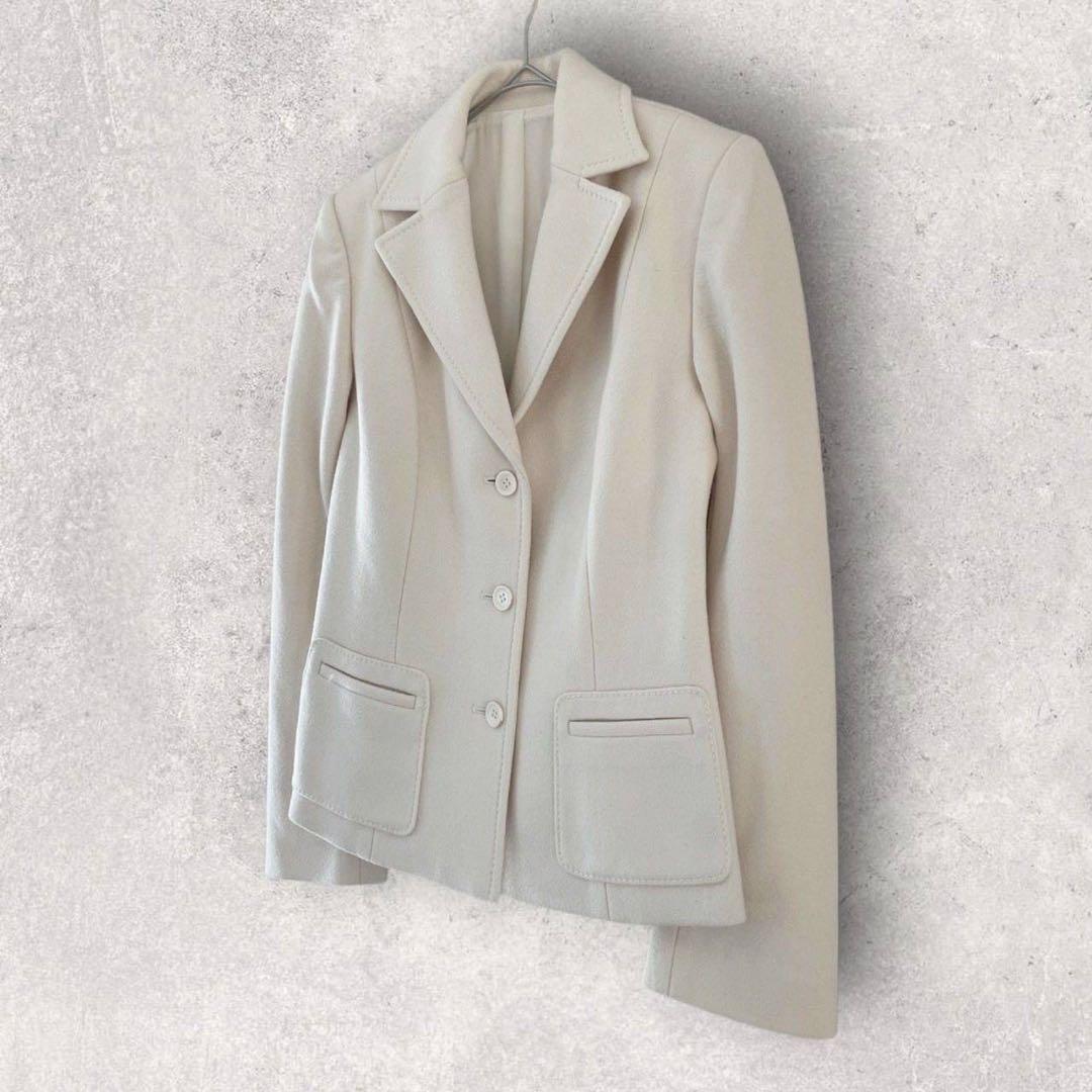 ハロッズ テーラードジャケット 2 オフホワイト 秋冬 きれいめ　フォーマル