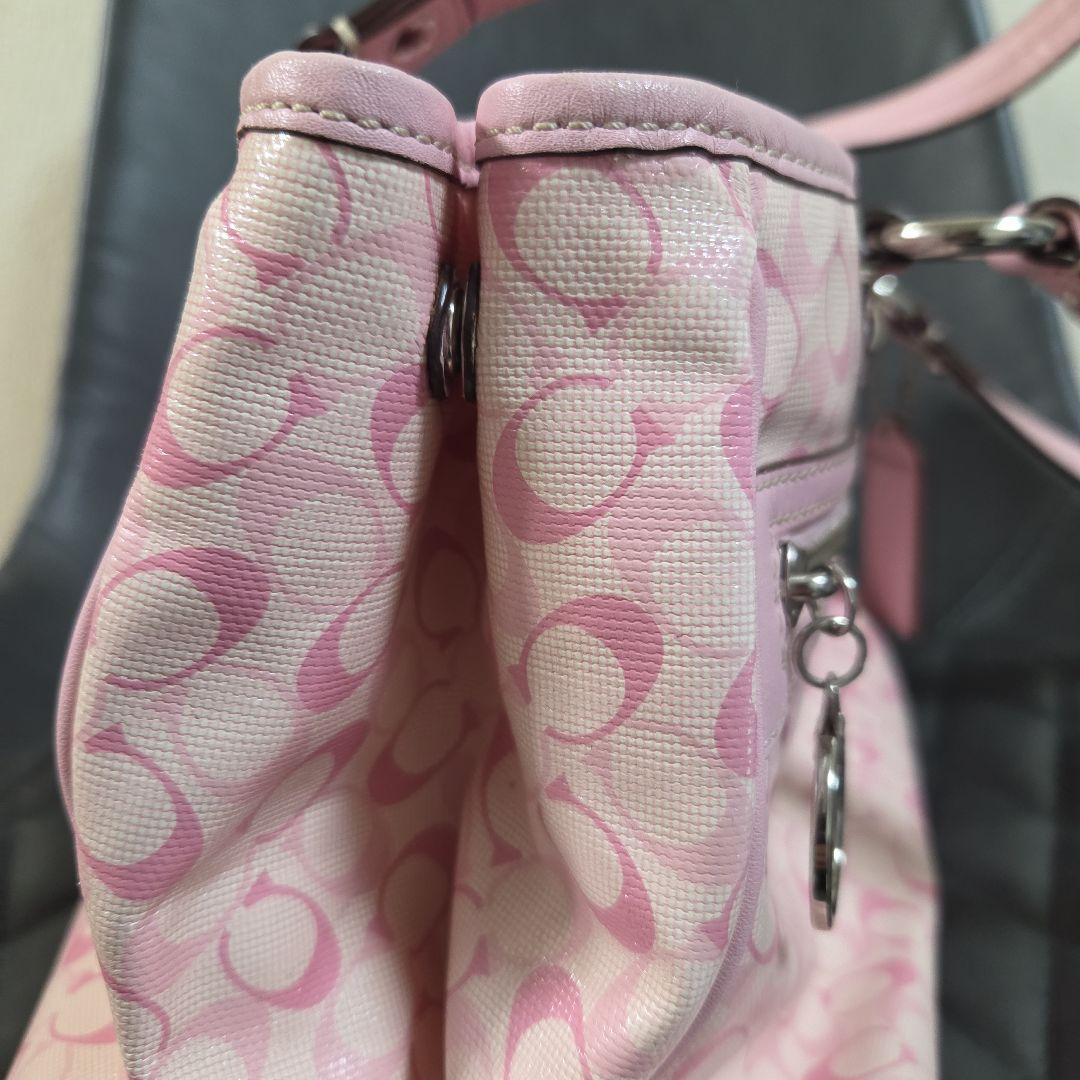 め*い様 Coach ピンク ショルダーバッグ