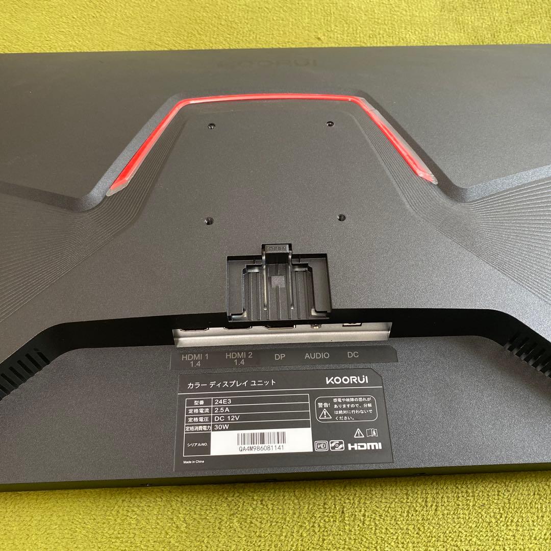 【正常動作○/付属品完備】KOORUI 24E3 ゲーミングモニター