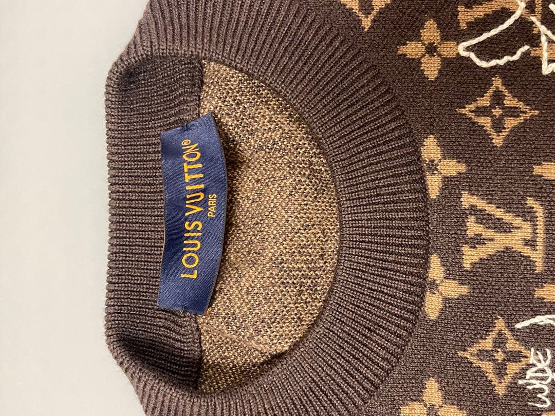 【⭐︎値下げ中】ルイヴィトン 刺繍 モノグラム クルーネック ニット 美品