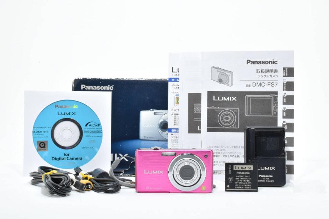 【美品】Panasonic LUMIX DMC-FS7 ピンク #102