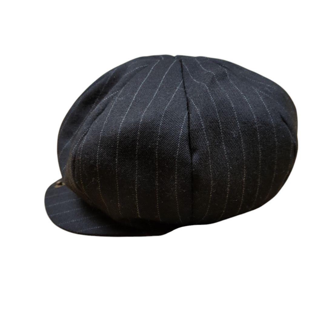 美品 GANGSTERVILLE ウール ストライプ キャスケット ブラック M