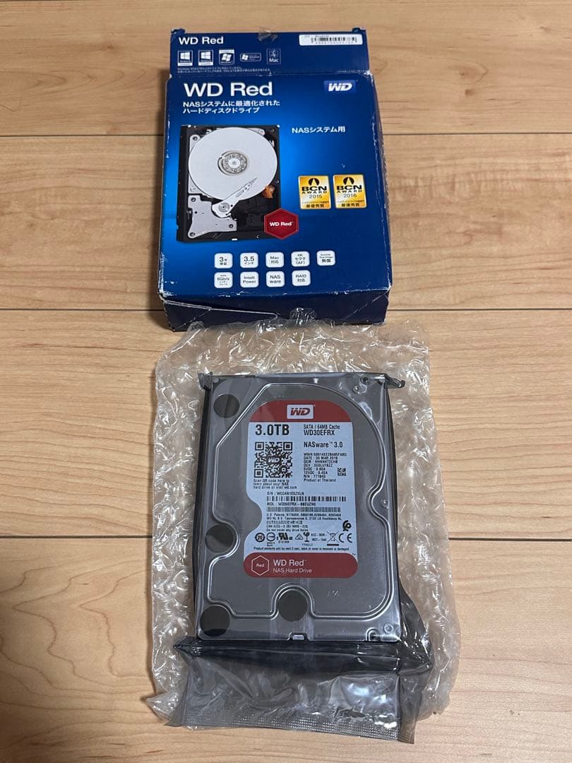 未開封WD Red 3TB WD30EFRX 3.5インチ NAS用HDD 箱有
