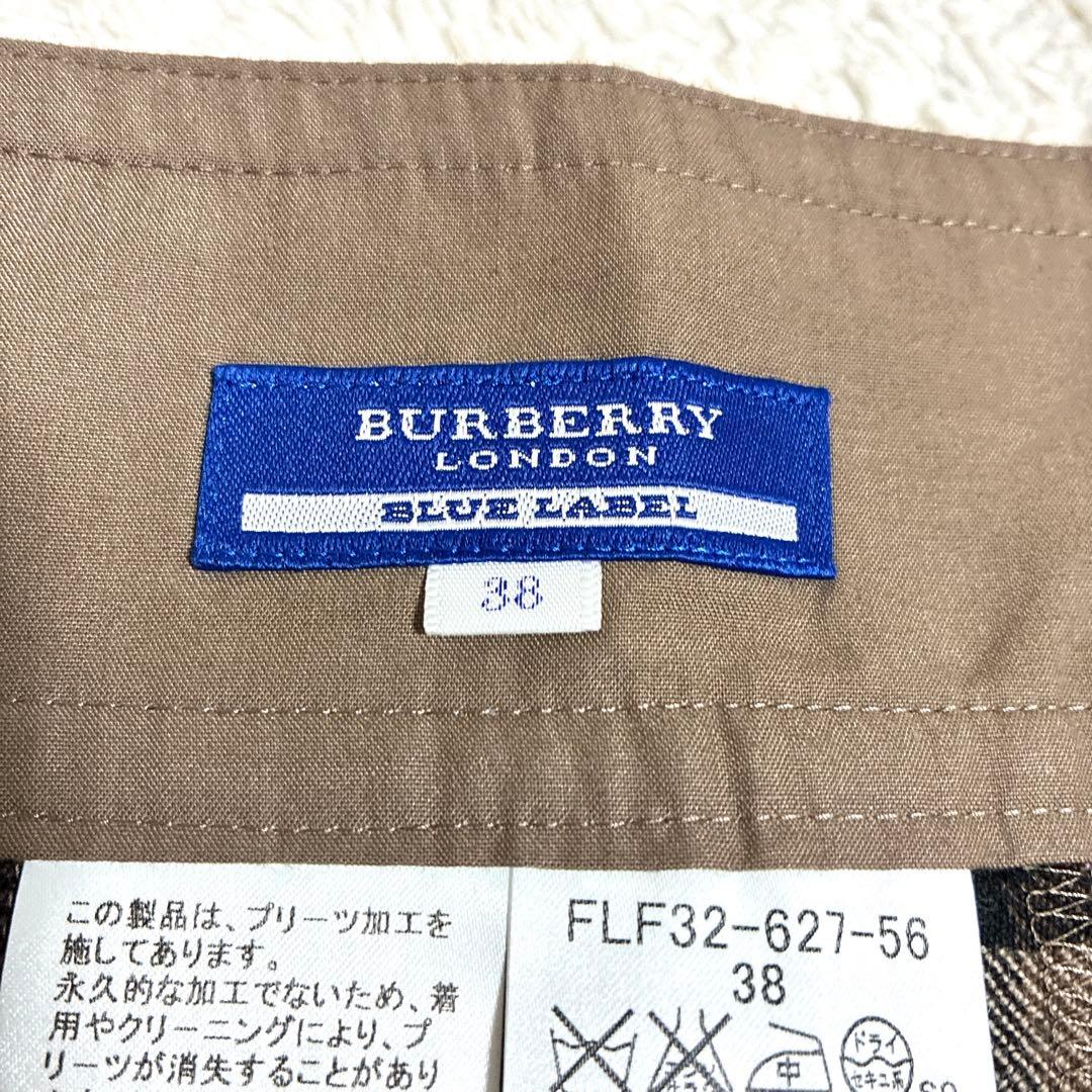 美品✨バーバリー ブルーレーベル ノバチェック プリーツ　ラップスカート　Y2K