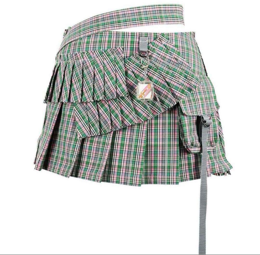 rurumu: pleats rolled mini skirt 巻きスカート