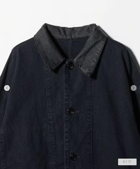 【25AW】H BEAUTY&YOUTH フェードレザーカラーカバーオールOvy