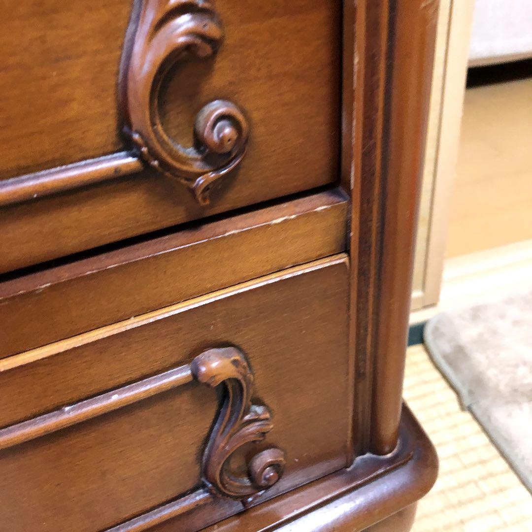 チェスト  5段ボックス 収納 アンティーク 猫足 レトロ