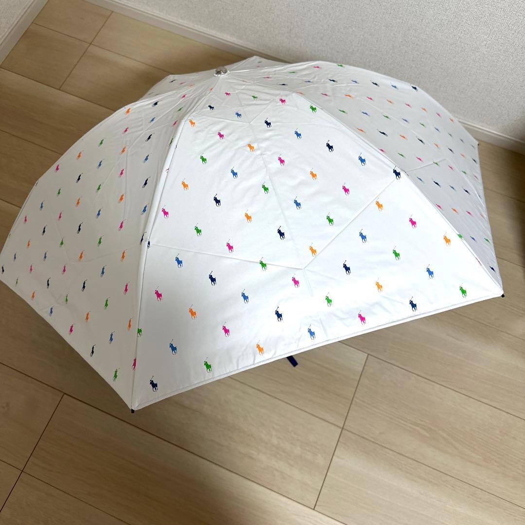 新品未使用タグ付　ポロラルフローレンお馬さんロゴマルチカラー晴雨兼用傘