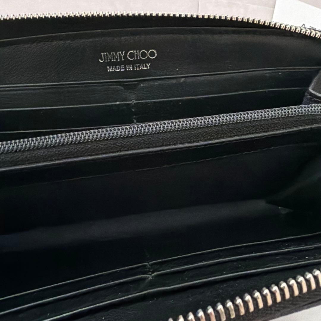 JIMMY CHOO ジミーチュウ　ブラックレザー 長財布 星型スタッズ