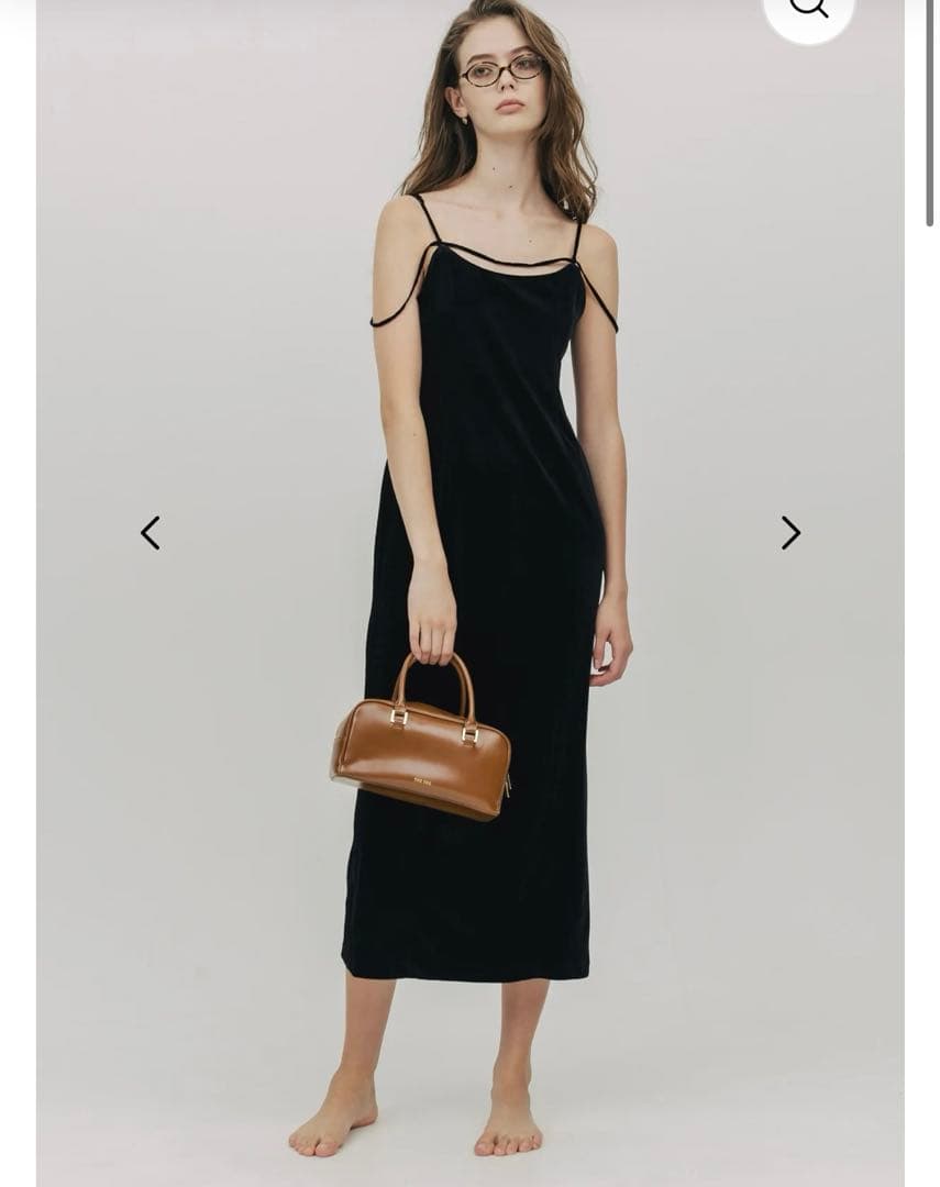 THETOE Annecy Velour Onepiece ブラック