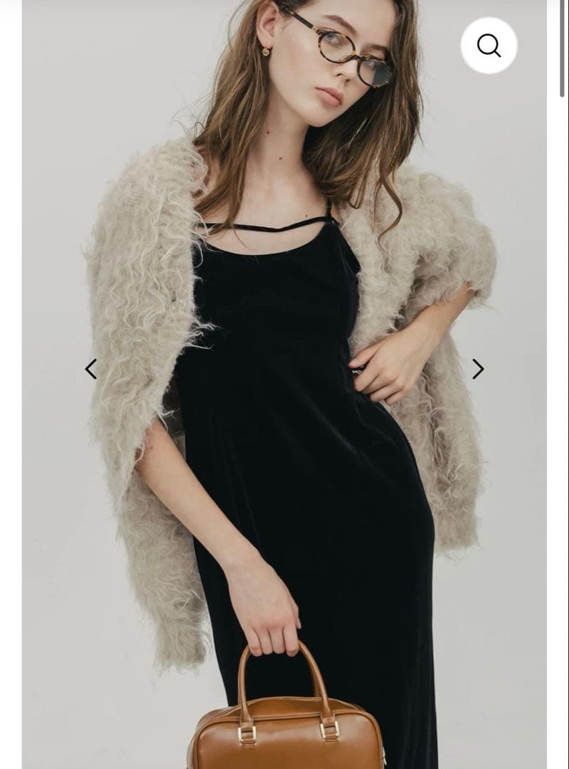 THETOE Annecy Velour Onepiece ブラック