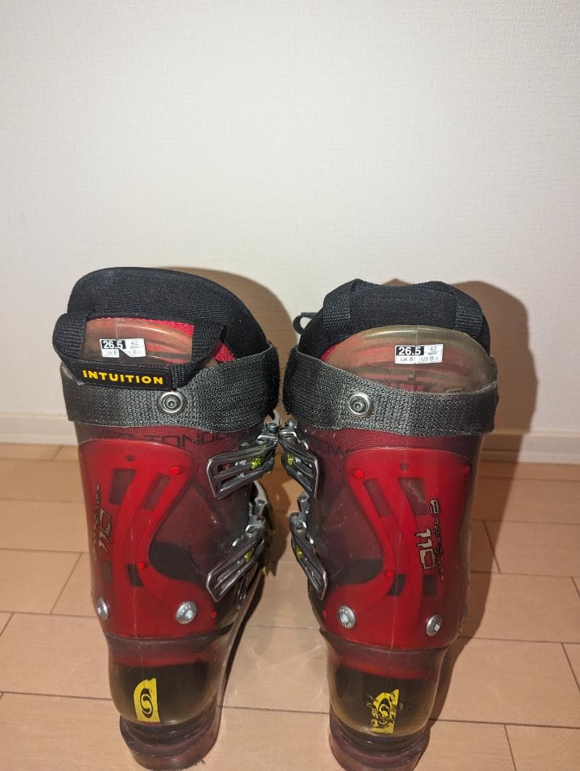 サロモン エナジャイザー 110 スキーブーツ メンズ 26.5cm 赤 中古