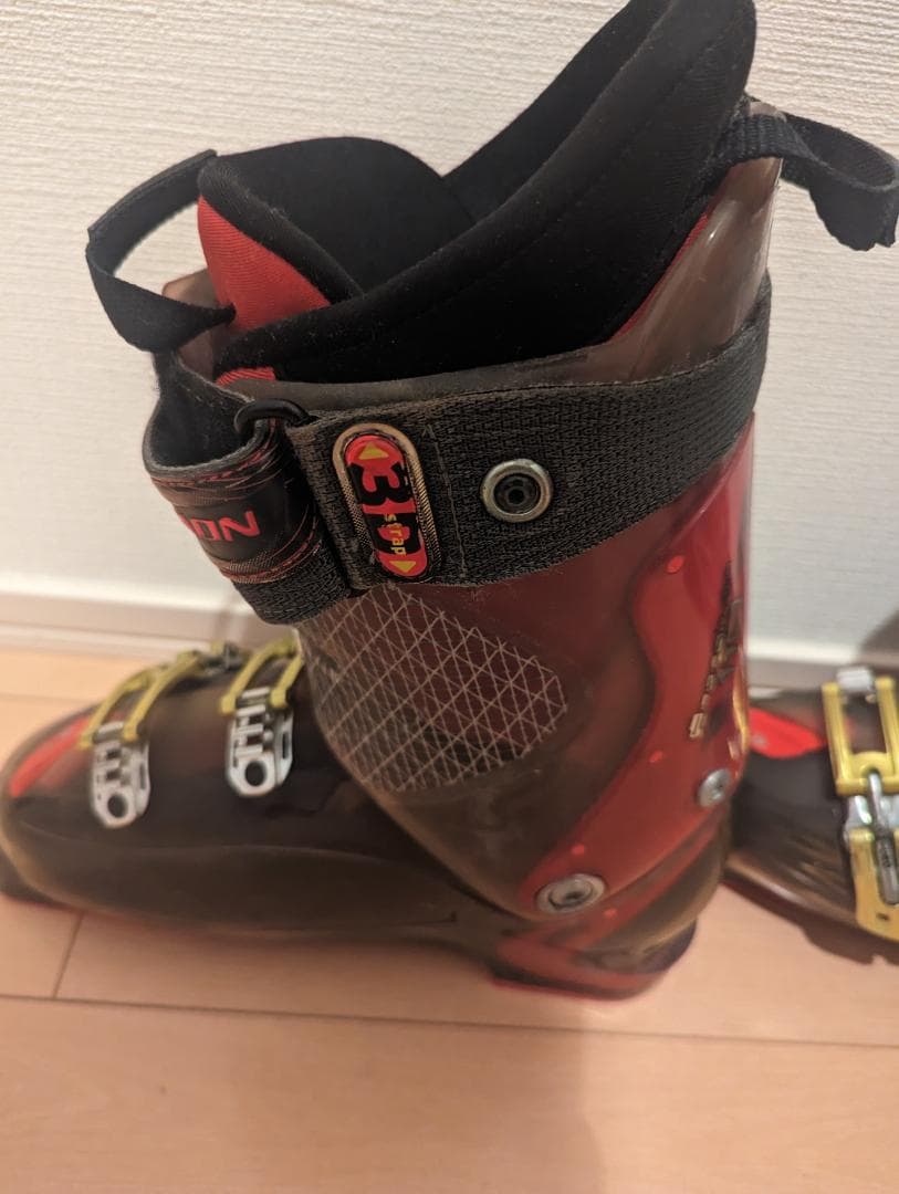 サロモン エナジャイザー 110 スキーブーツ メンズ 26.5cm 赤 中古