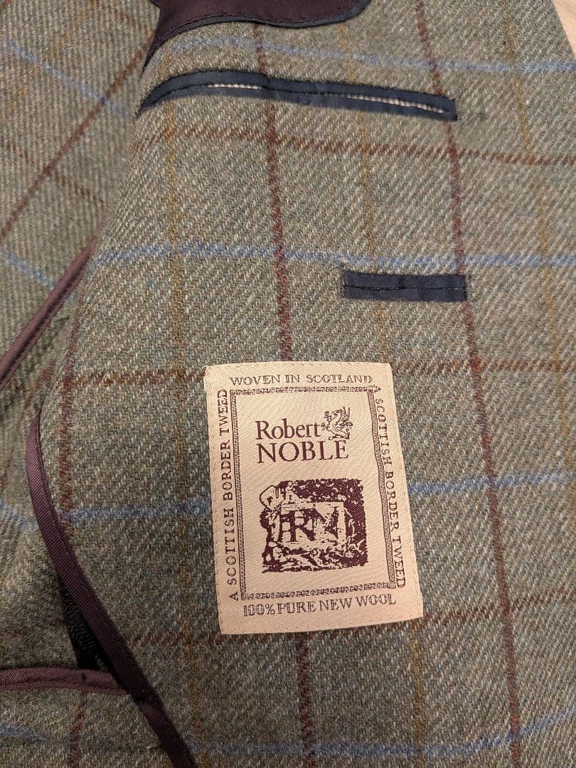 HACKETT テーラードジャケット 英国グリーン系 チェック柄