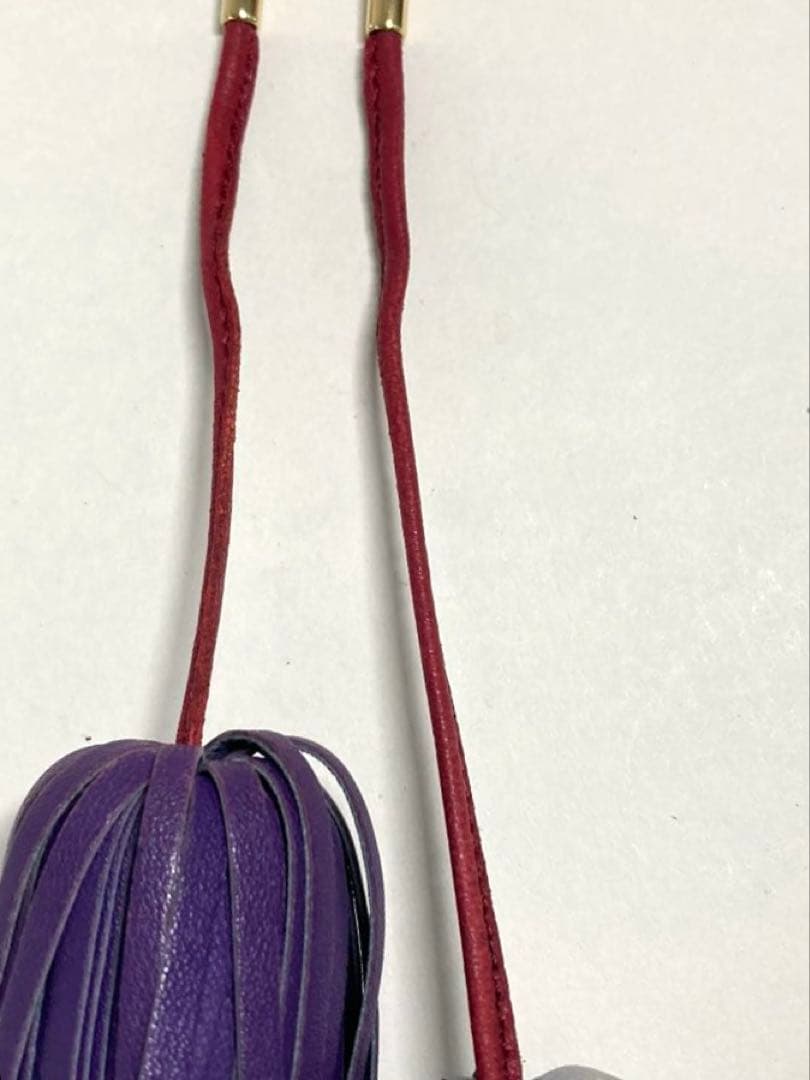 美品　ロエベ　レザー　フリンジ　チャーム　バッグチャーム