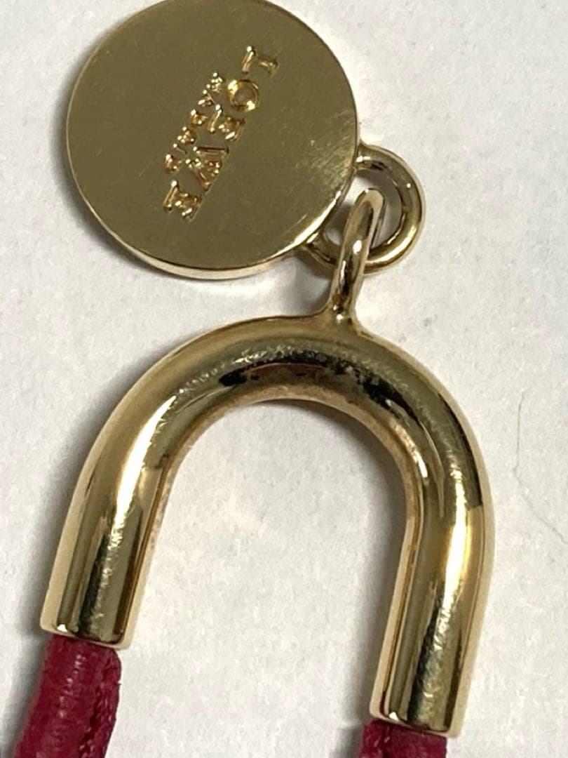 美品　ロエベ　レザー　フリンジ　チャーム　バッグチャーム