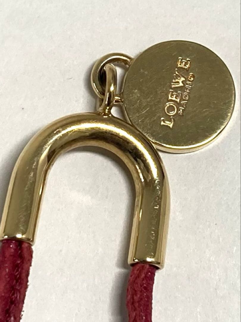 美品　ロエベ　レザー　フリンジ　チャーム　バッグチャーム