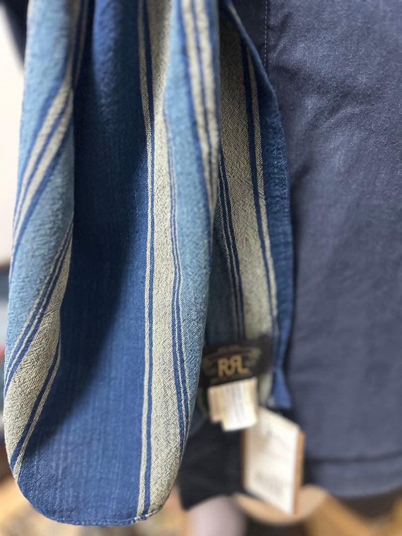 ¥46200 新品　ジョニーデップ着用　ハンドウーブンインディゴストール　RRL