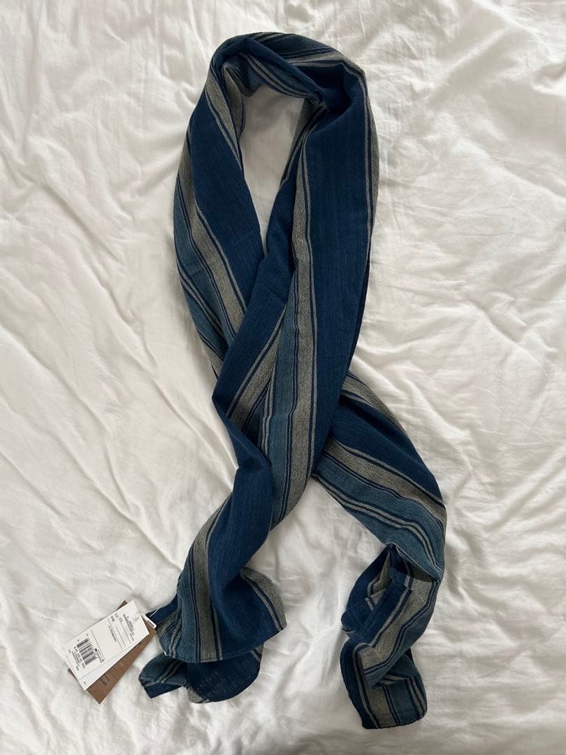 ¥46200 新品　ジョニーデップ着用　ハンドウーブンインディゴストール　RRL