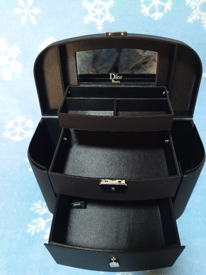 Dior Beautyミラー付き3段 メイクボックス