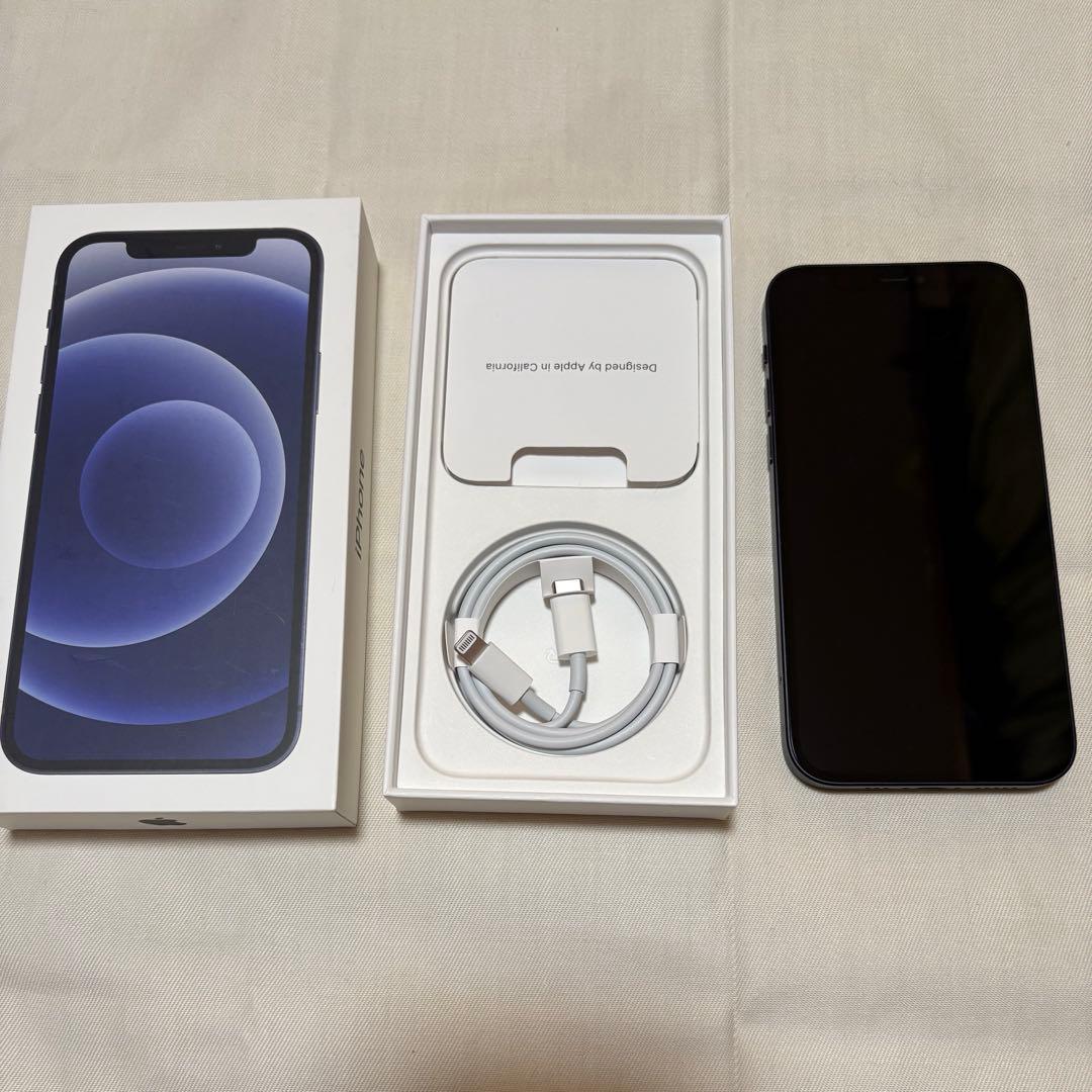 Apple iPhone 12 ブラック　本体 64GB 箱付き　美品