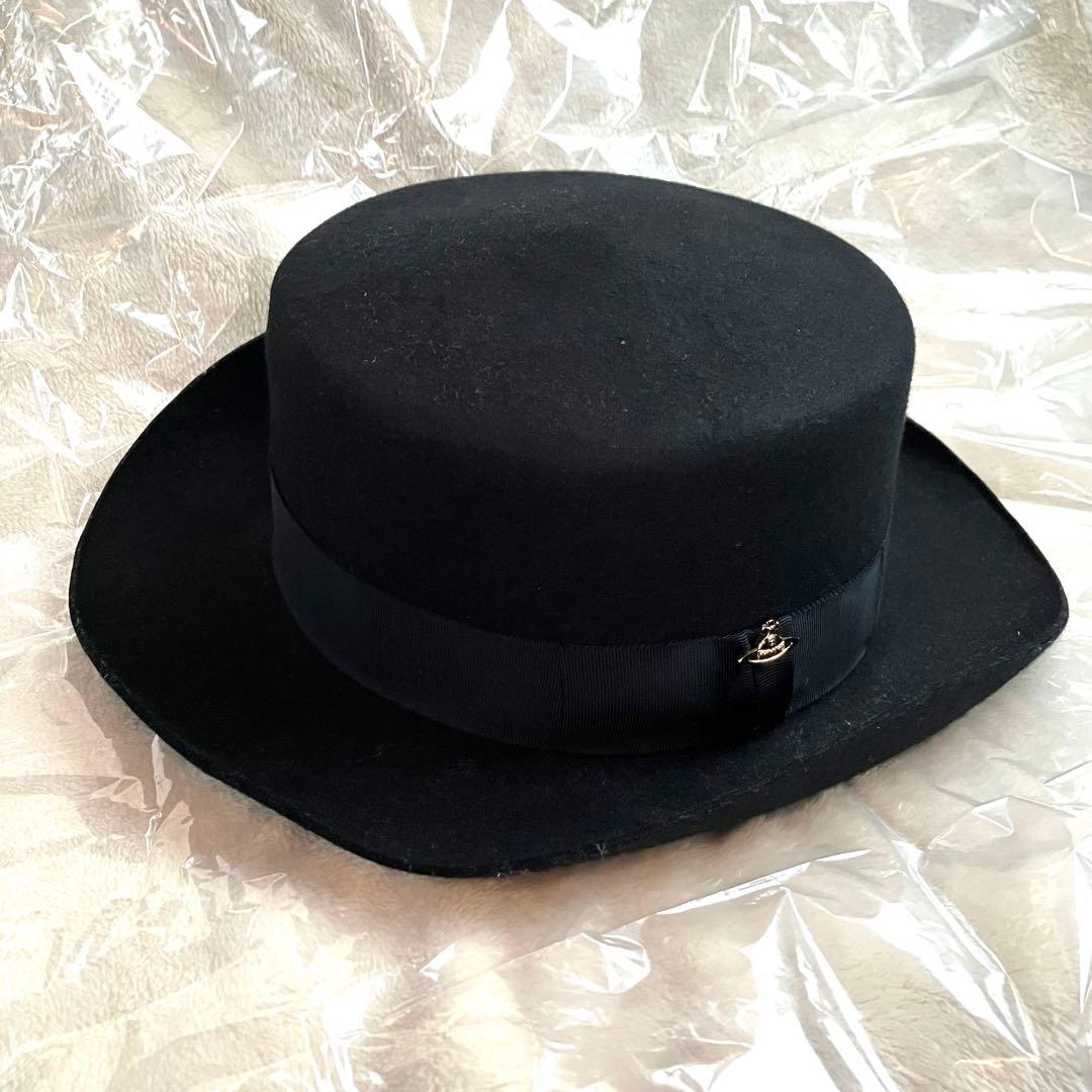【希少✨】Vivienne Westwood ハット 黒 初期赤タグ 男女共用