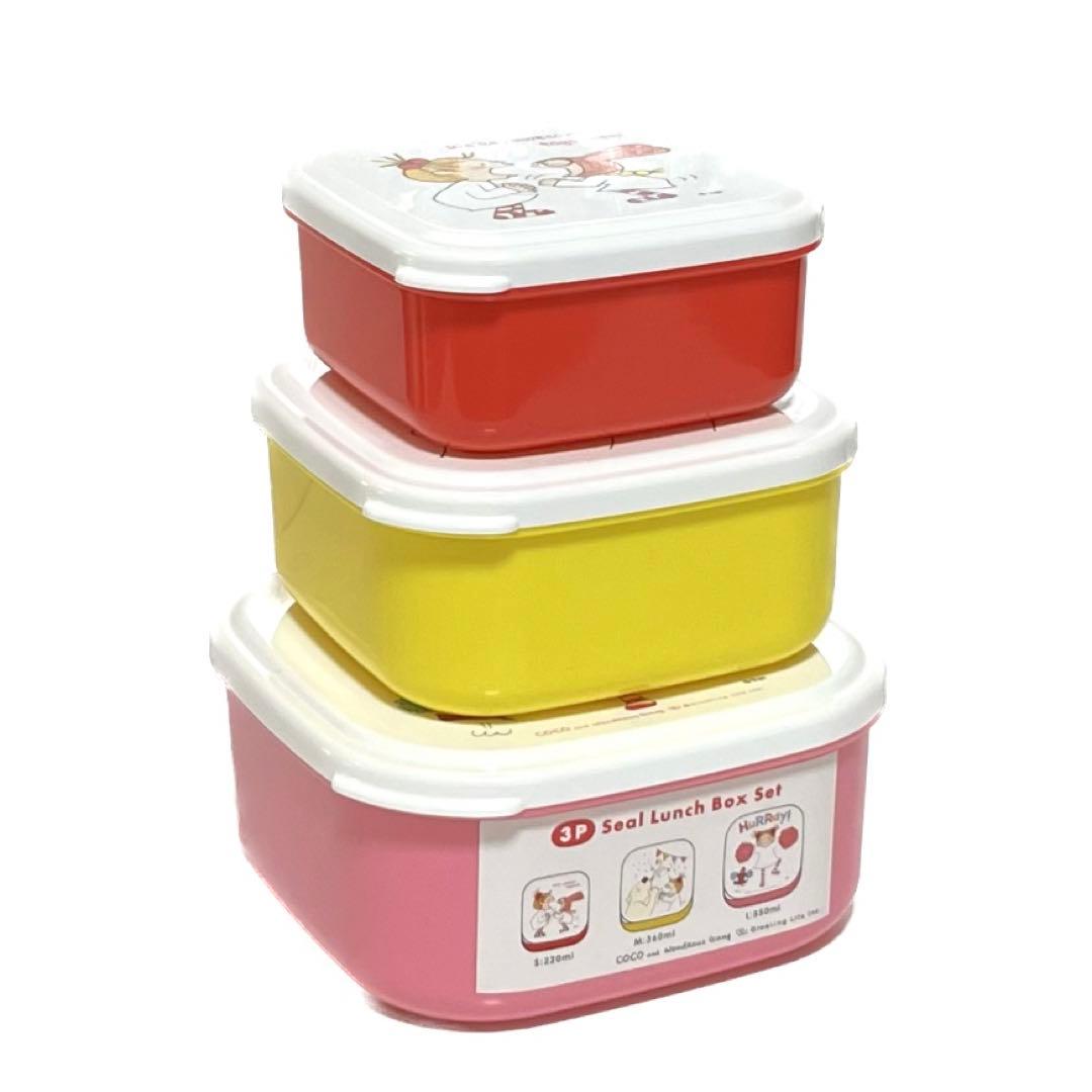 cocoちゃん　ランチ容器3個セット／保冷ランチバッグ／ハンドタオル　10点