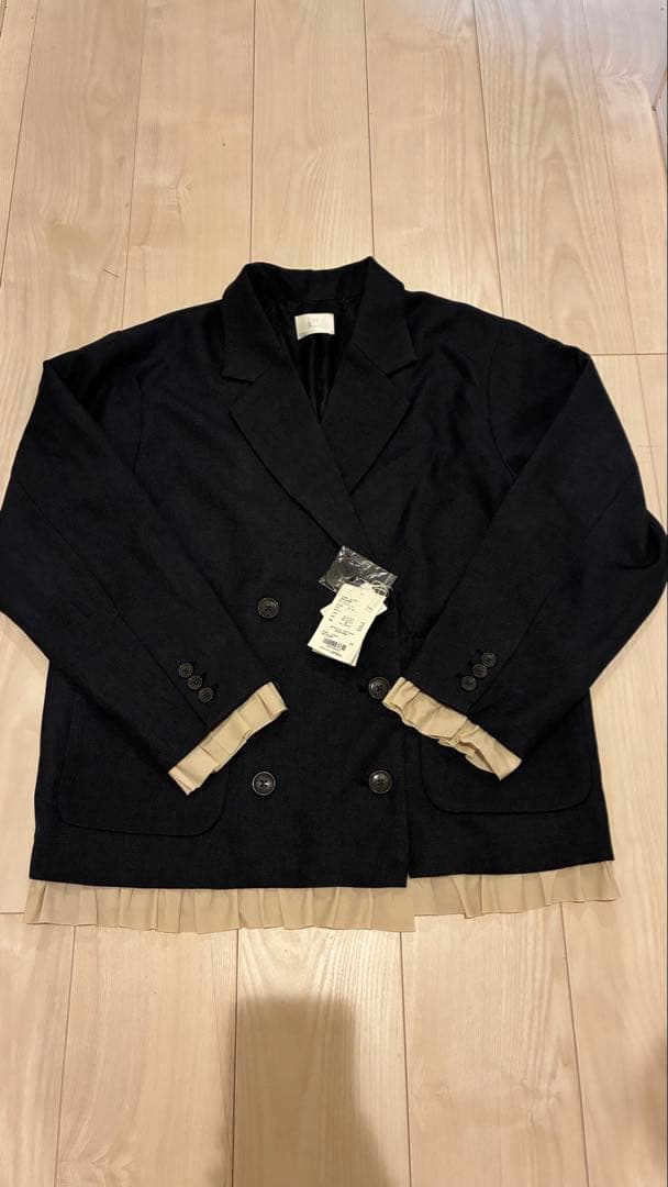 loin nuit フリルレイヤードデザインジャケットグレー