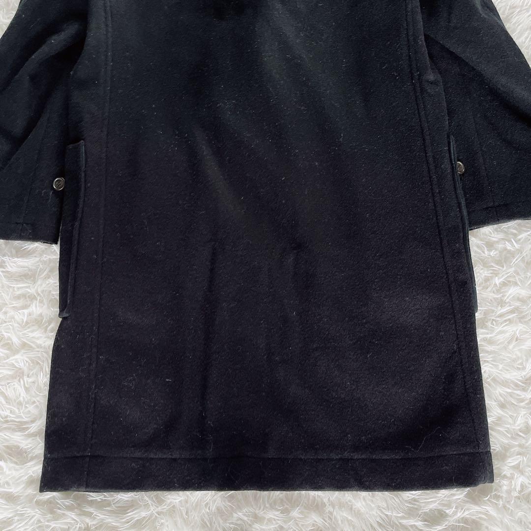 【MHL. 】ダッフルコート ウール メルトン生地 ブラック L サイズ