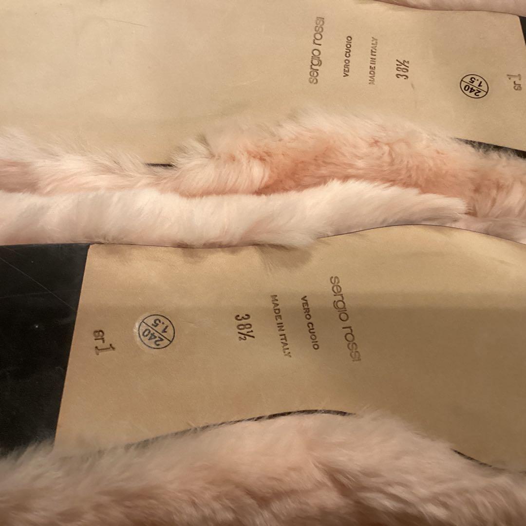 新品未使用セロジオロッシ　Sergio Rossi ファー素材 靴　 38.5