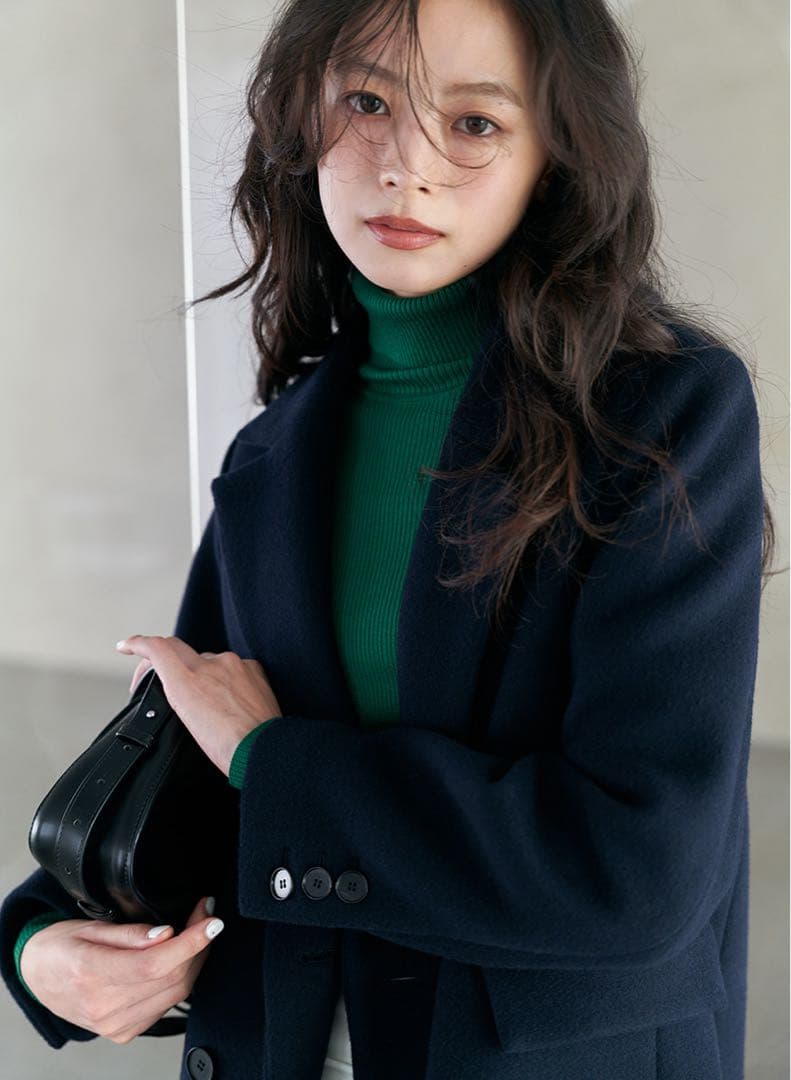 ルーニィ新品⭐️25年新作ジャコットウールジャケットコートsuper110‘s