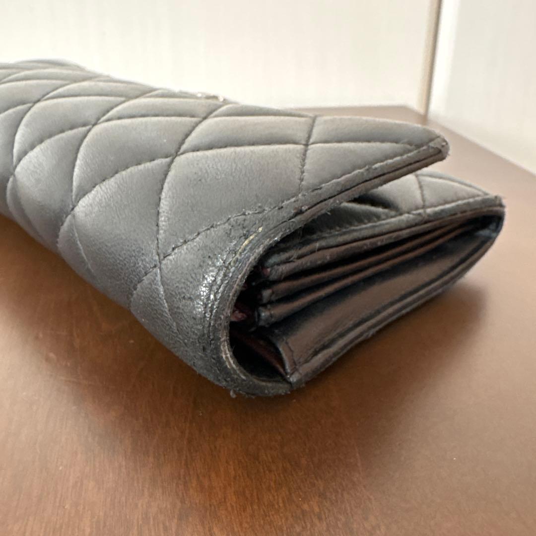 CHANEL マトラッセ ロングウォレット ラムスキン ゴールド 長財布