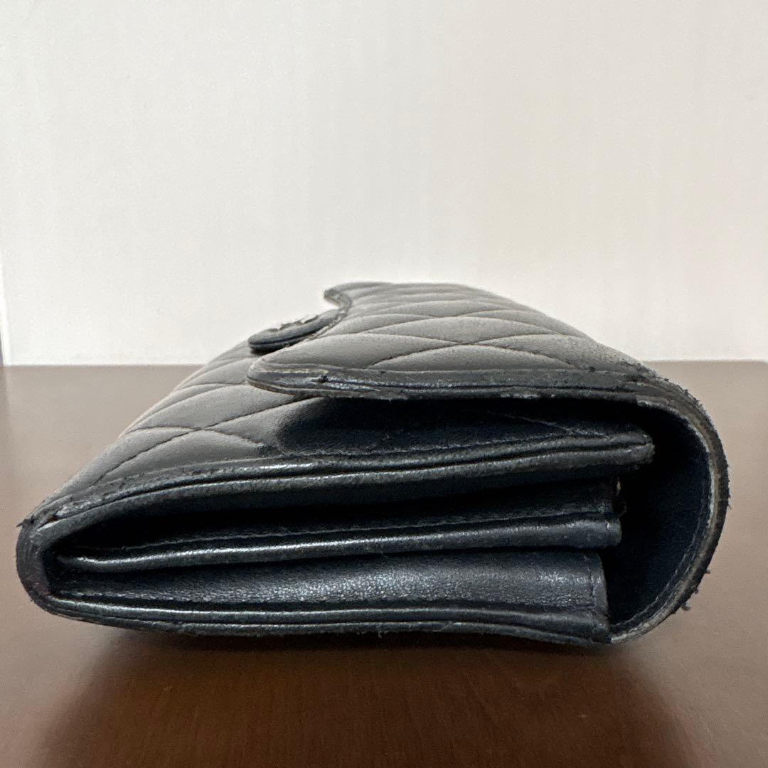 CHANEL マトラッセ ロングウォレット ラムスキン ゴールド 長財布