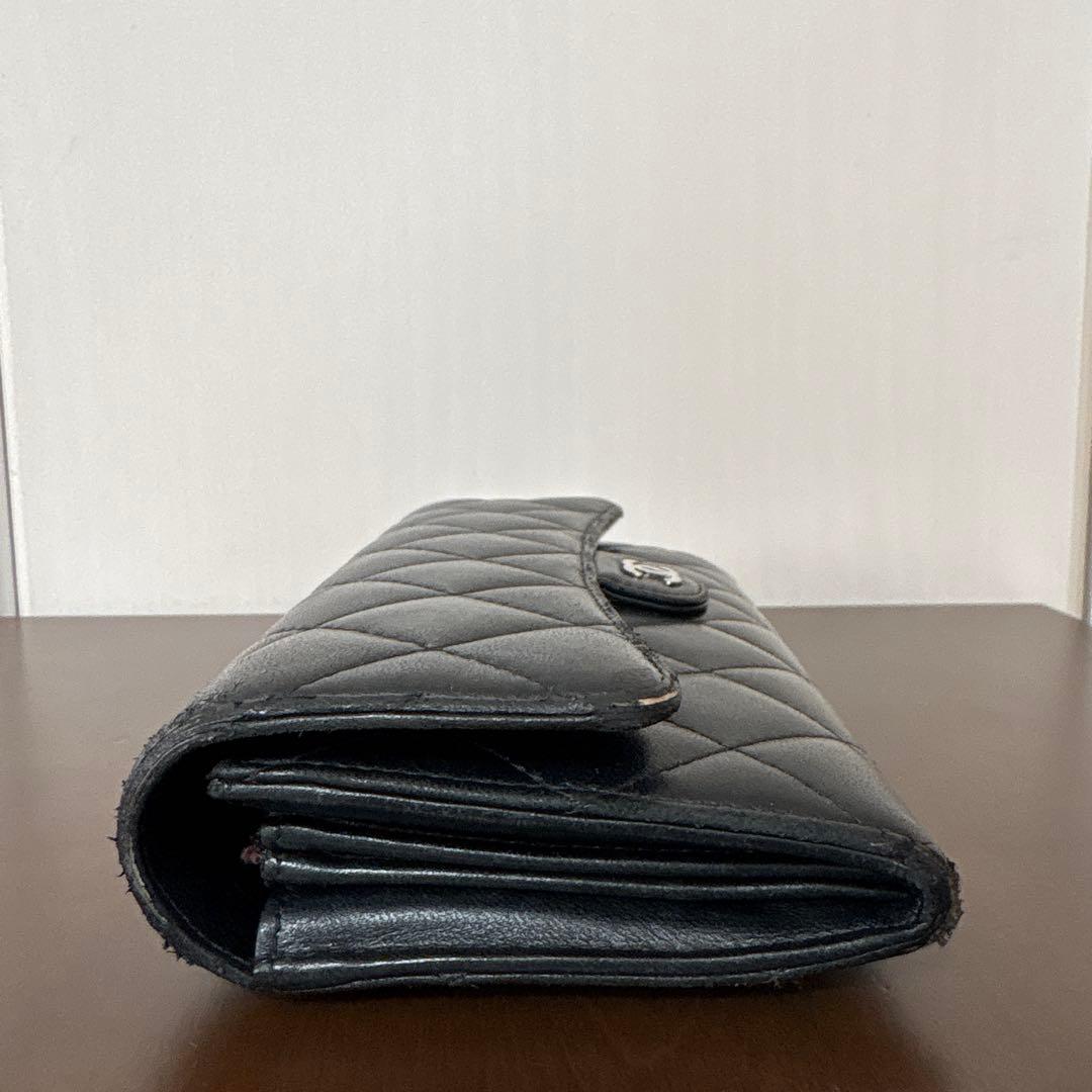 CHANEL マトラッセ ロングウォレット ラムスキン ゴールド 長財布