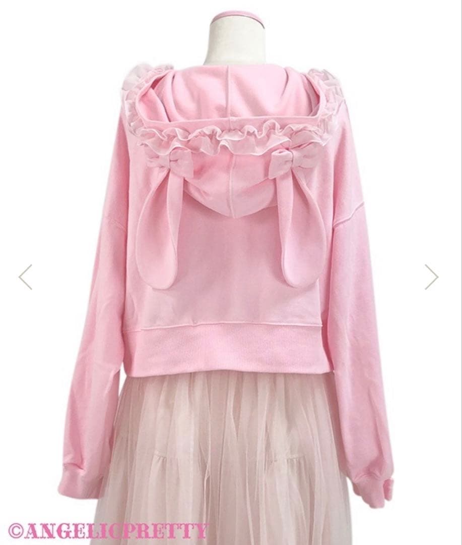 新品未使用♡アンジェリックプリティ♡うさみみフードパーカー♡ピンク♡ロリータ♡