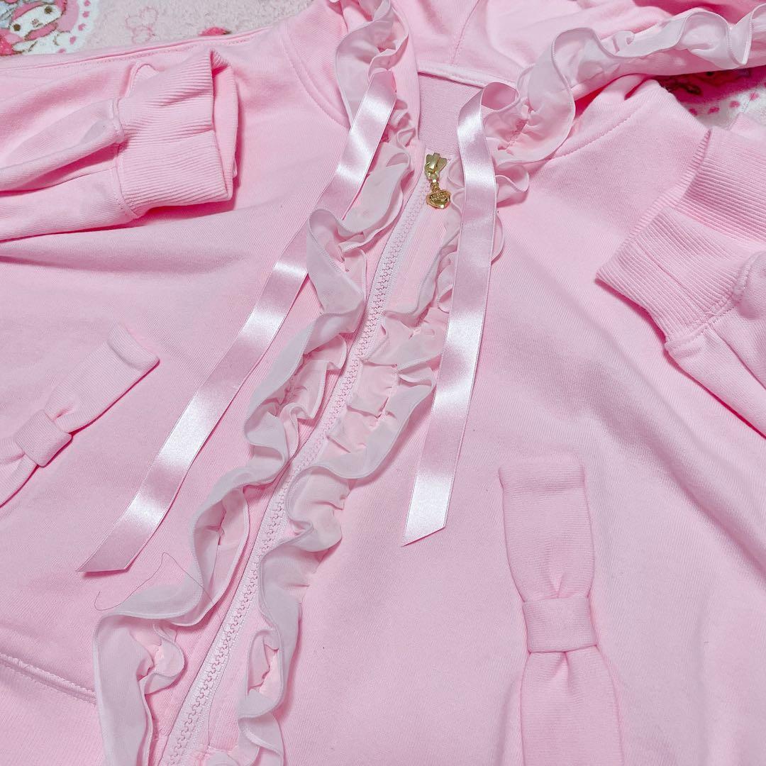 新品未使用♡アンジェリックプリティ♡うさみみフードパーカー♡ピンク♡ロリータ♡