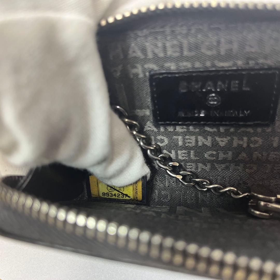 CHANEL シャネル 財布 ケース ブラック アイコンライン 美品