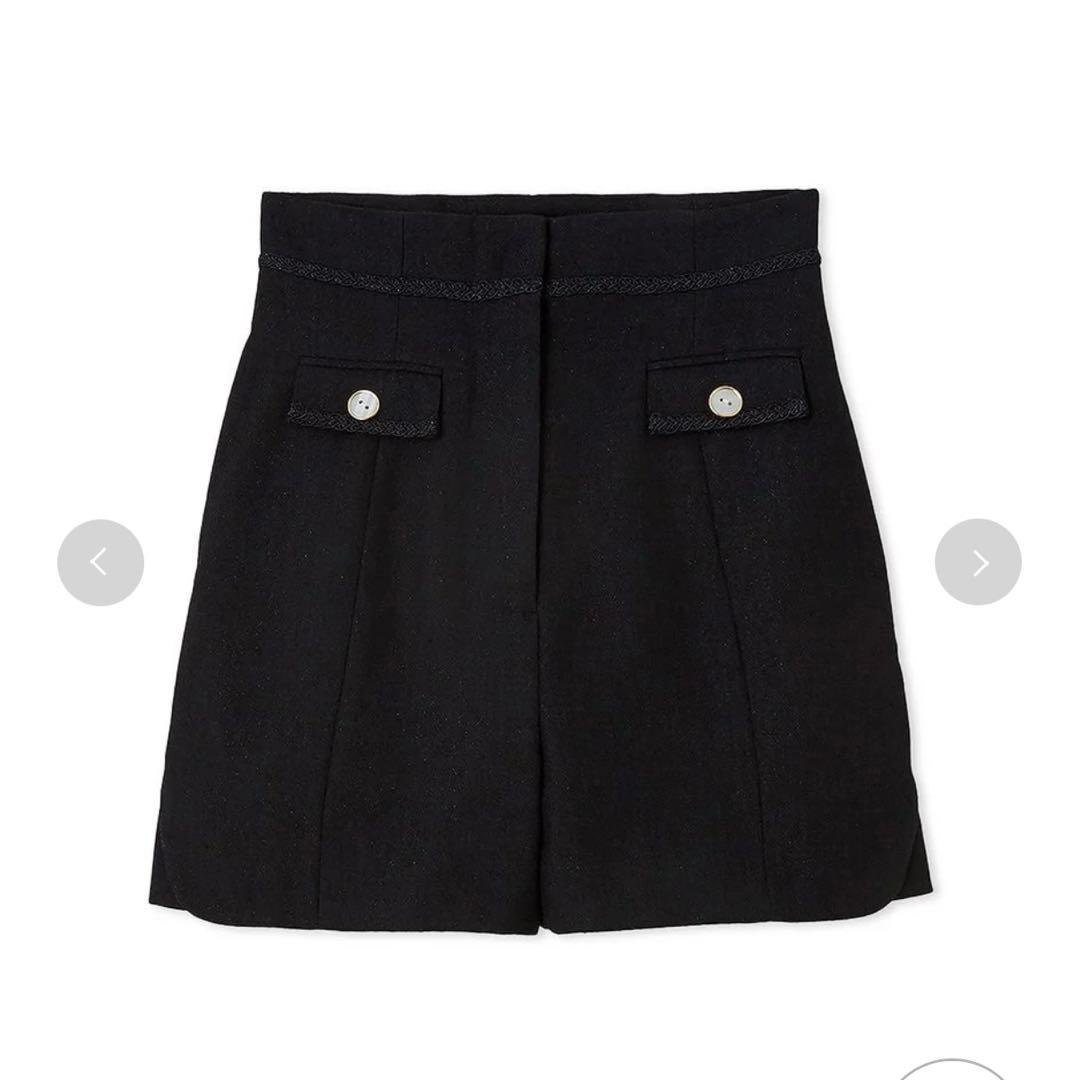 【本日限定】SNIDEL サマーツイードショートパンツ NVY