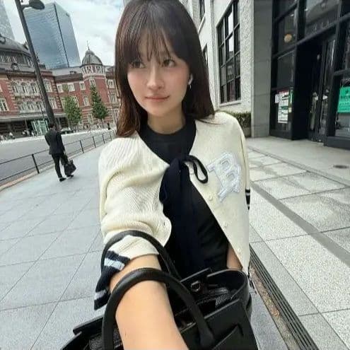 bibiy B. CLUB TIE CARDIGAN ホワイト 限定