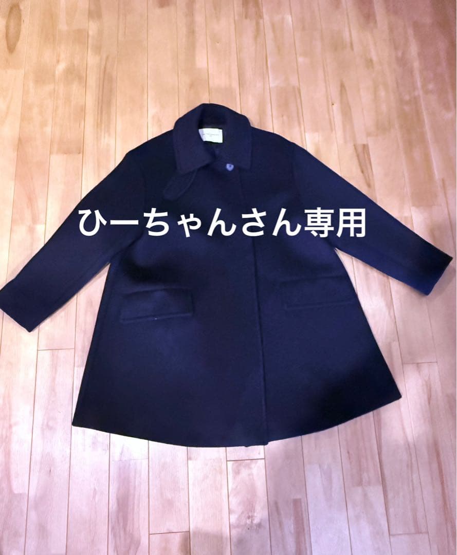 UNITED ARROWS ブラックウールミドルコート