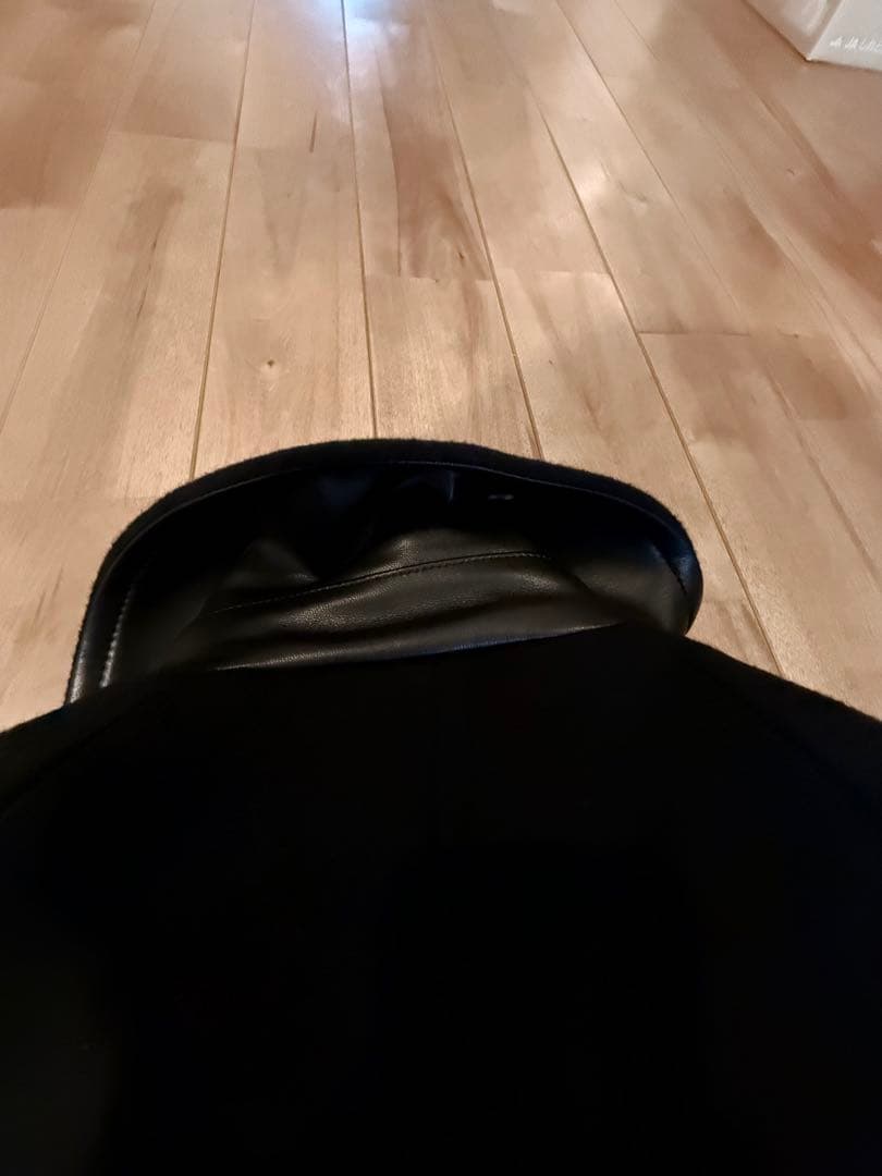 UNITED ARROWS ブラックウールミドルコート