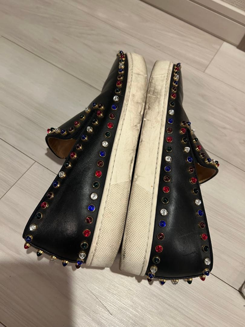 か*な様 クリスチャンルブタン　スタッズ　スリッポン　38 マルチカラー