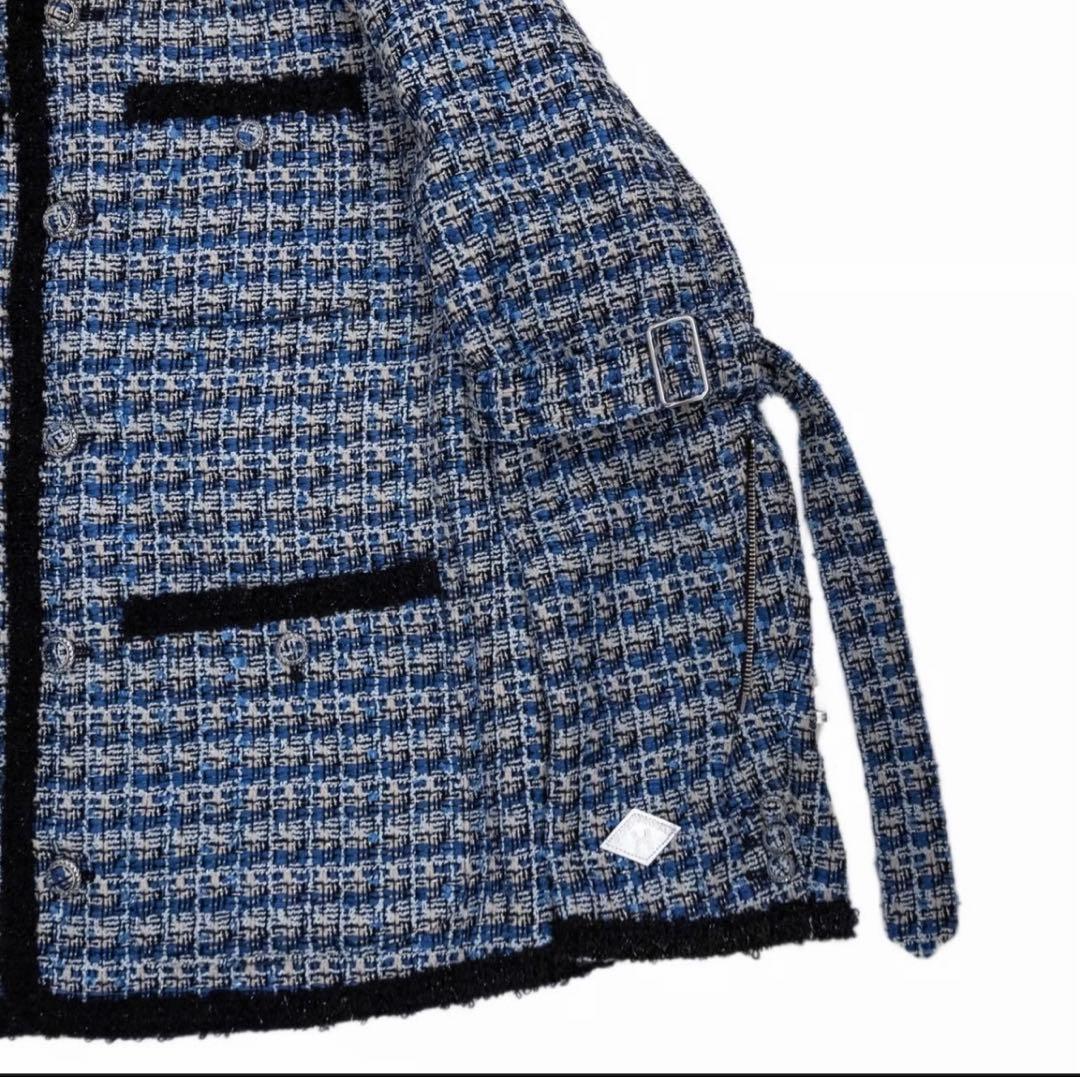 【定価12万】MIXED TWEED NO COLLAR BONDAGE JKT