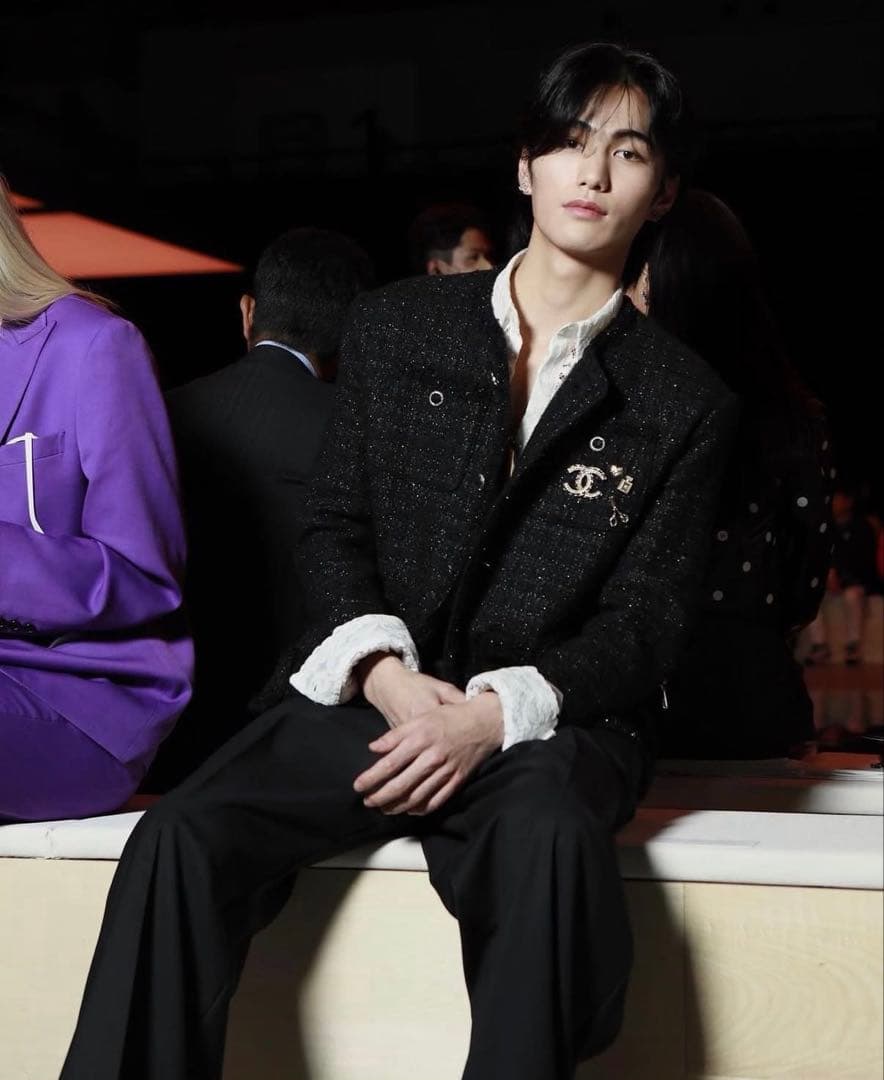 【定価12万】MIXED TWEED NO COLLAR BONDAGE JKT