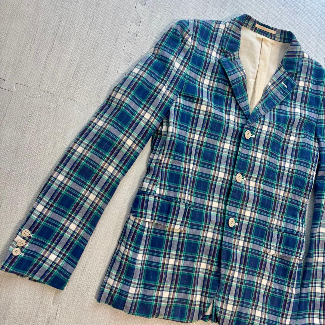 コムデギャルソンオムプリュス タータンチェック 3Bジャケット テーラード