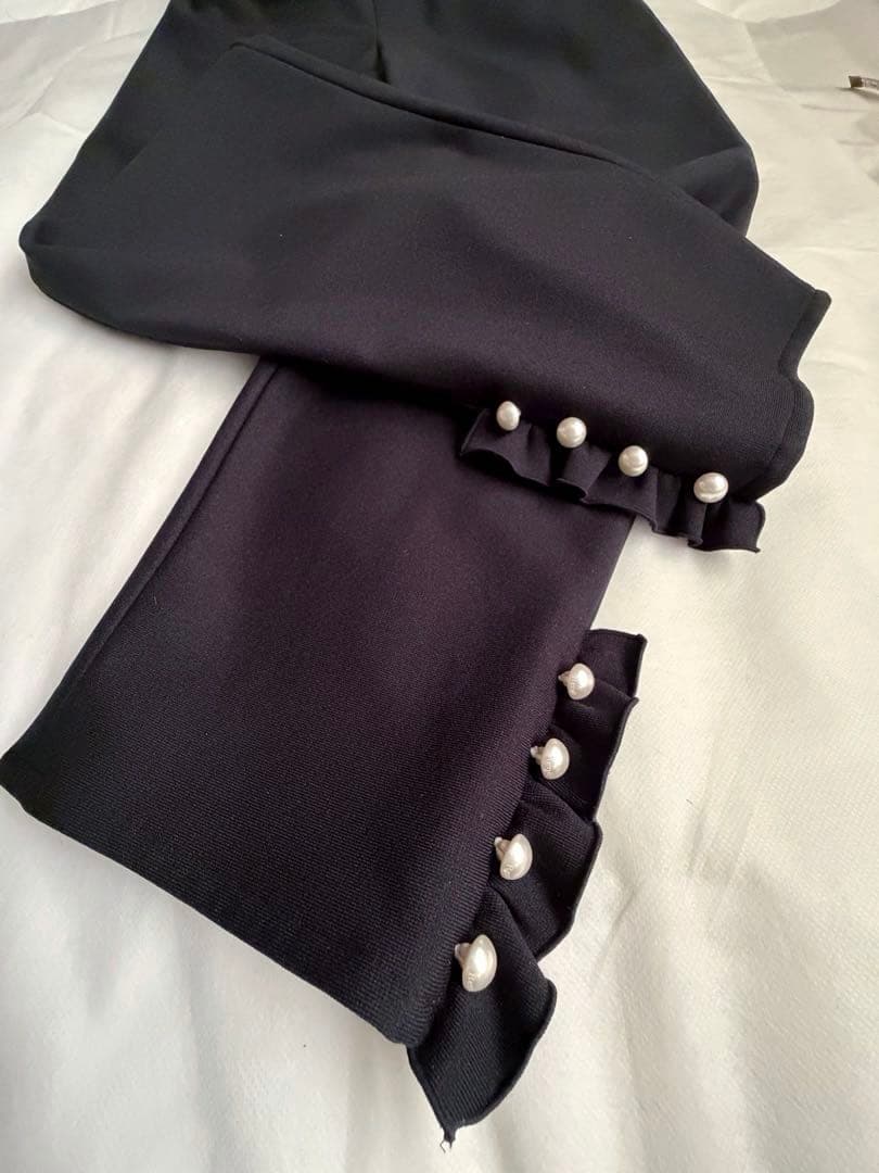 René ブラック パンツ 38