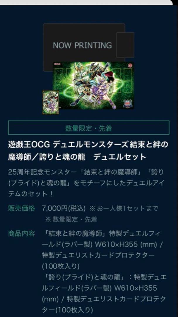 結束と絆の魔導師　誇りと魂の龍　デュエリストセット　プレイマット　スリーブ